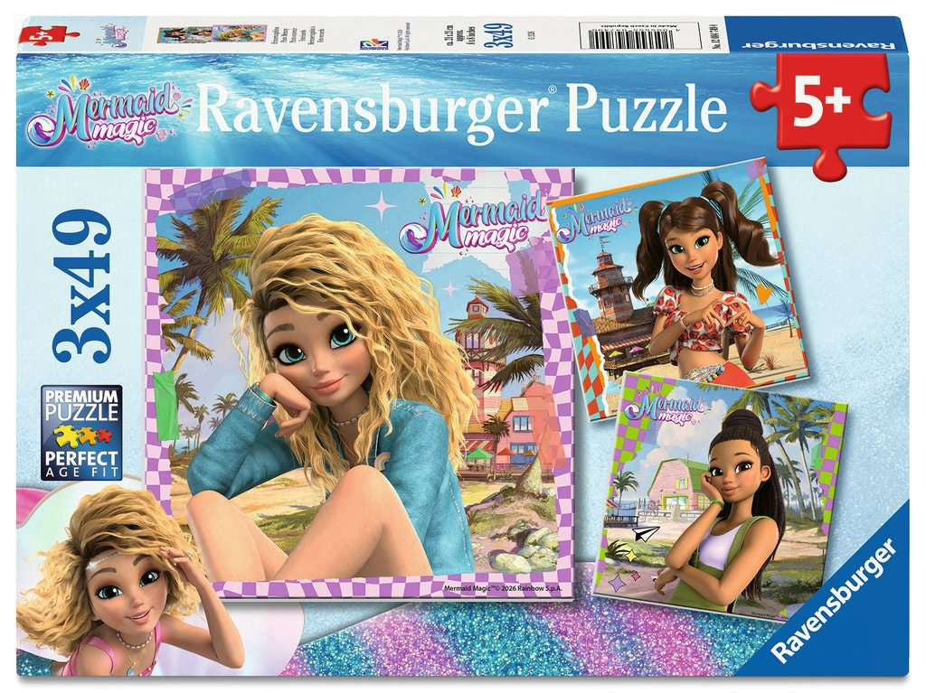 Mermaid Magic – 3 x 49 Piece Jigsaw Puzzles (Ravensburger)