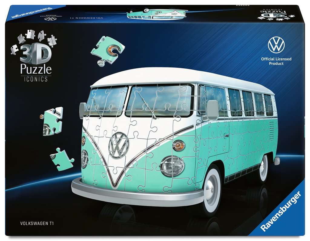 Volkswagen T1 Bulli – 185 Piece 3D Jigsaw Puzzle (Ravensburger)