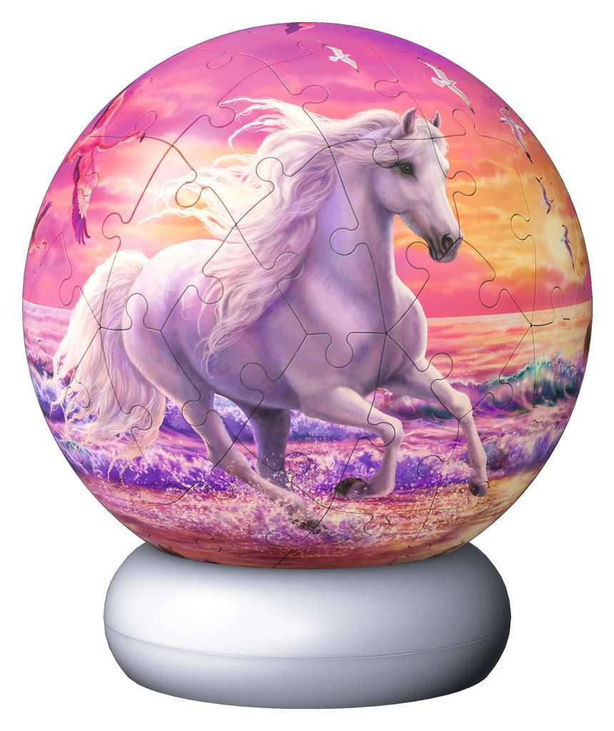 Horses at the Beach Lit – 72 Piece 3D Night Light Jigsaw Puzzle (Ravensburger)