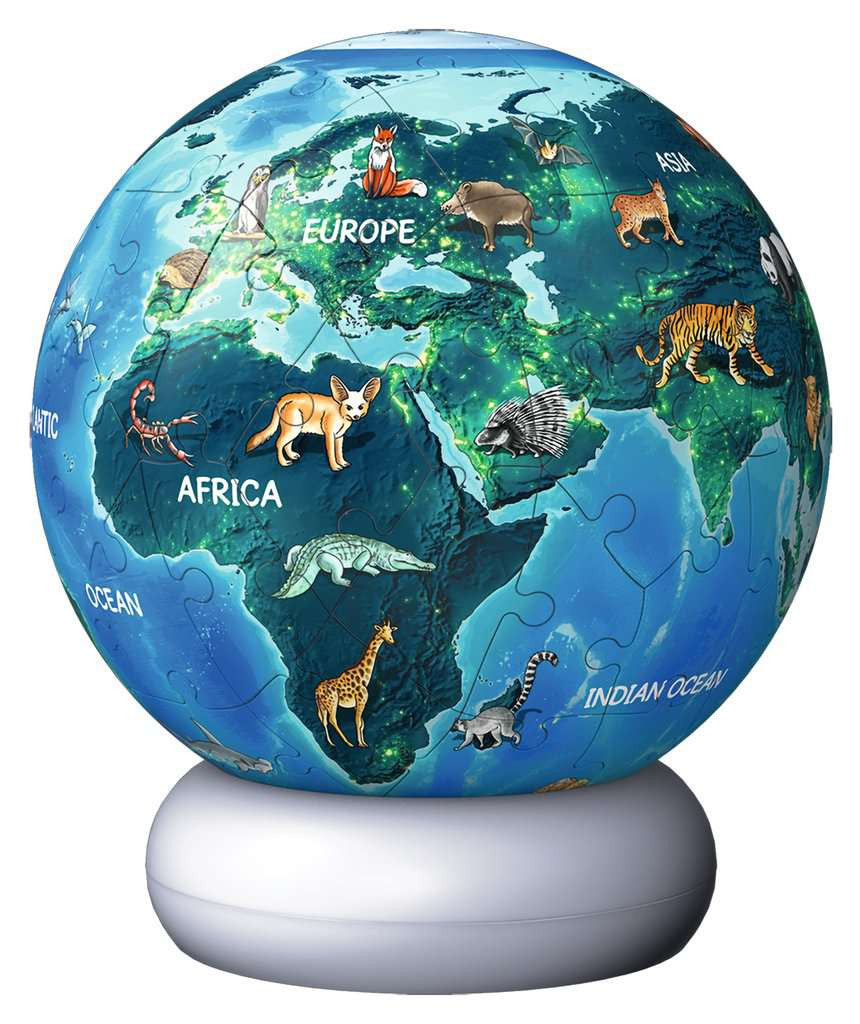 Earth at Night Lit – 72 Piece 3D Night Light Jigsaw Puzzle (Ravensburger)