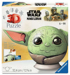 Box, straight on: Star Wars Grogu with Ears – 72 Piece 3D Jigsaw Puzzle Ball (Ravensburger)