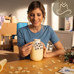 Puzzle in progress: Cream Flower Vase 3D Jigsaw Puzzle (Ravensburger)