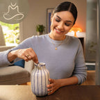 Puzzle in progress: Striped Flower Vase 3D Jigsaw Puzzle (Ravensburger)