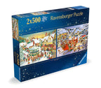 Market & Santa's Christmas Supper – 2x 500 Piece Jigsaw Puzzles (Ravensburger Christmas Collection No.1)