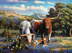 Artwork: Longhorns – 500 Piece Jigsaw Puzzle (Ravensburger)