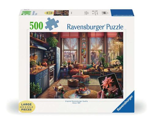 Cozy Boho Studio – 500 XL Piece Jigsaw Puzzle (Ravensburger) - Completed Puzzle
