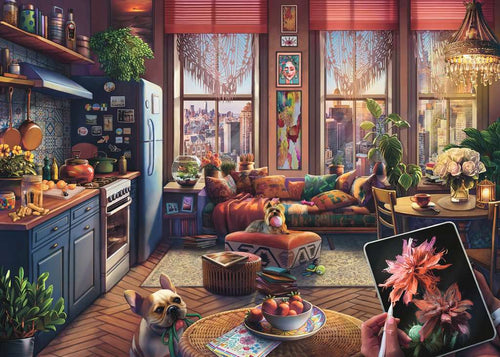 Cozy Boho Studio – 500 XL Piece Jigsaw Puzzle (Ravensburger)