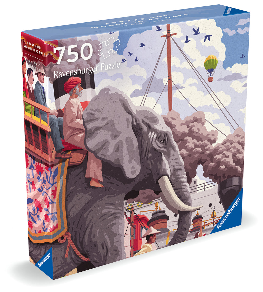 Around the World in 80 Days by Art & Soul – 750 Piece Jigsaw Puzzle (Ravensburger)