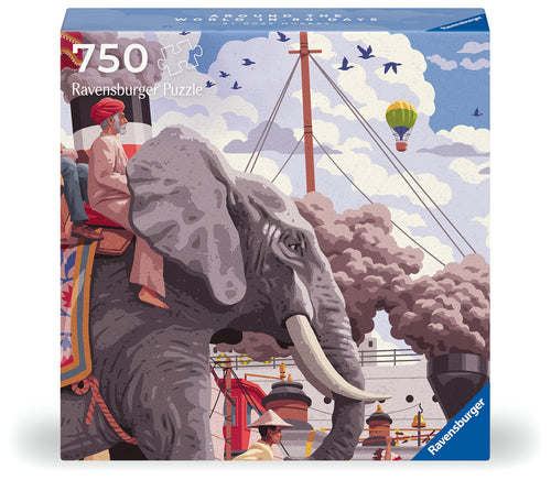 Around the World in 80 Days by Art & Soul – 750 Piece Jigsaw Puzzle (Ravensburger) - Image 2