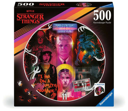 Ravensburger - Stranger Things, Circular - 500 Piece Circular Jigsaw Puzzle