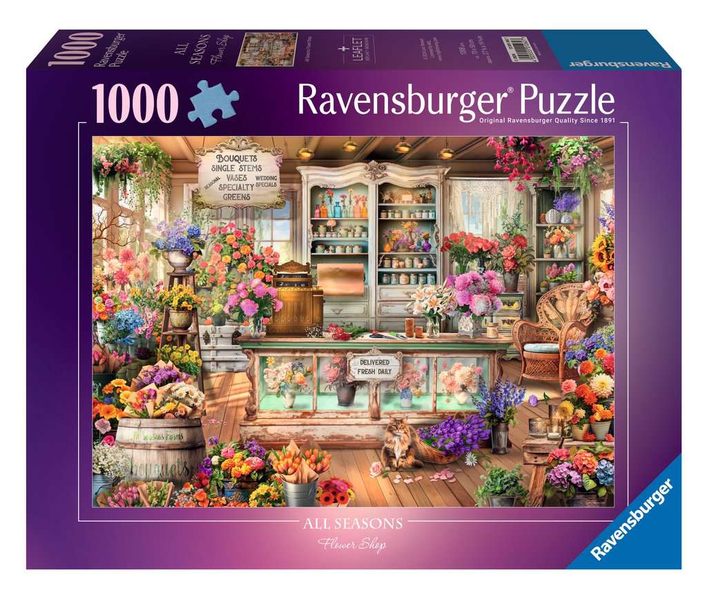 Ravensburger - All Seasons Flower Shop - 1000 Piece Jigsaw Puzzle