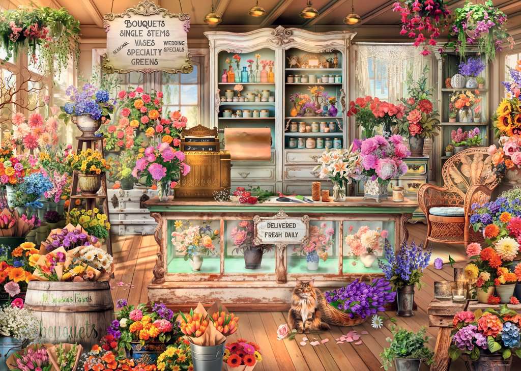 Ravensburger - All Seasons Flower Shop - 1000 Piece Jigsaw Puzzle