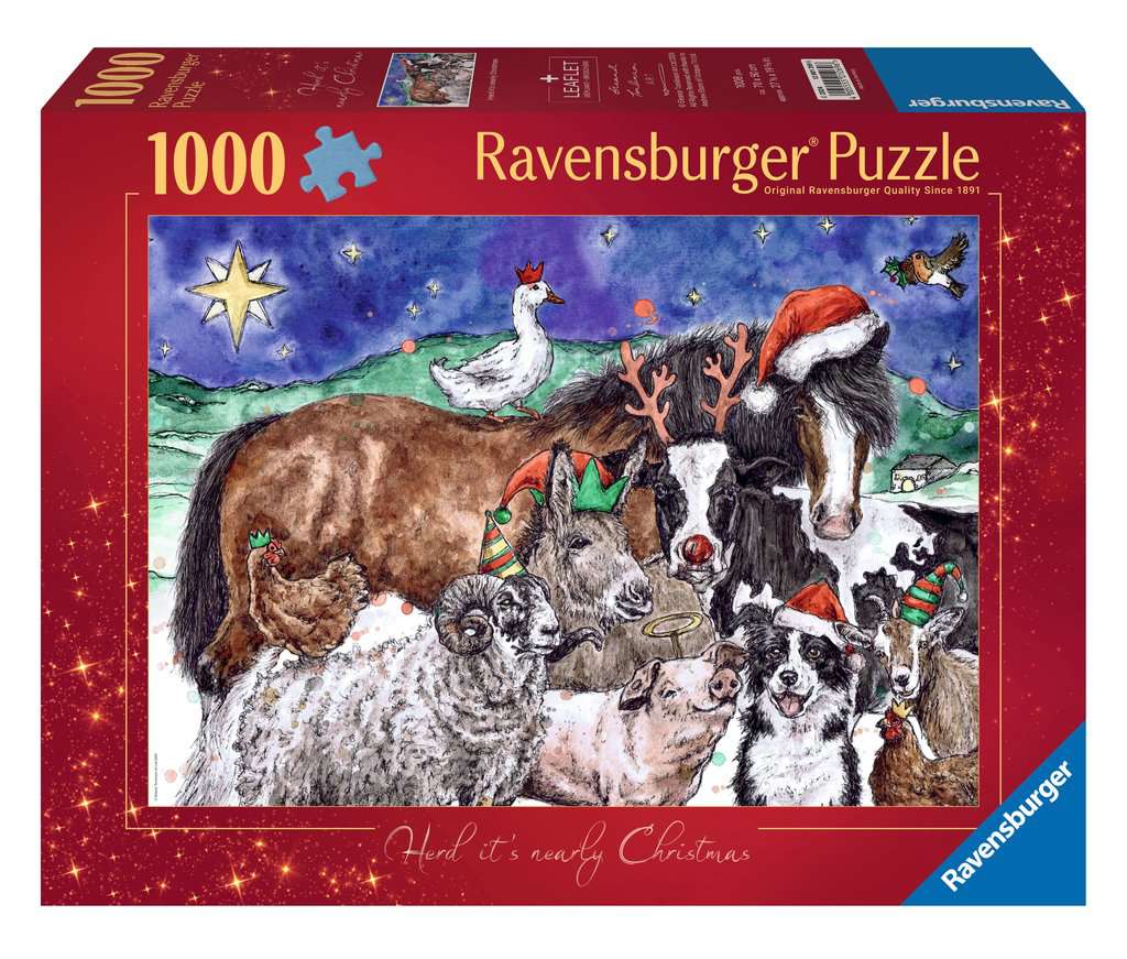 ** Pre-Order ** Ravensburger - Herd it’s nearly Christmas - 1000 Piece Jigsaw Puzzle