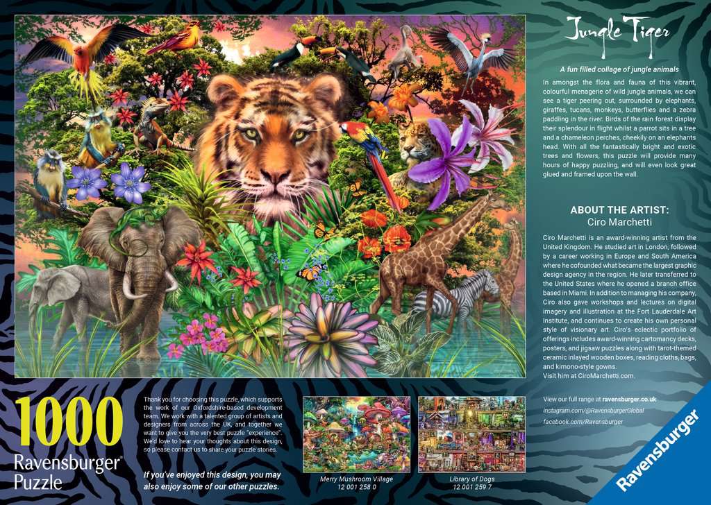 Jungle Tiger – 1000 Piece Jigsaw Puzzle (Ravensburger)