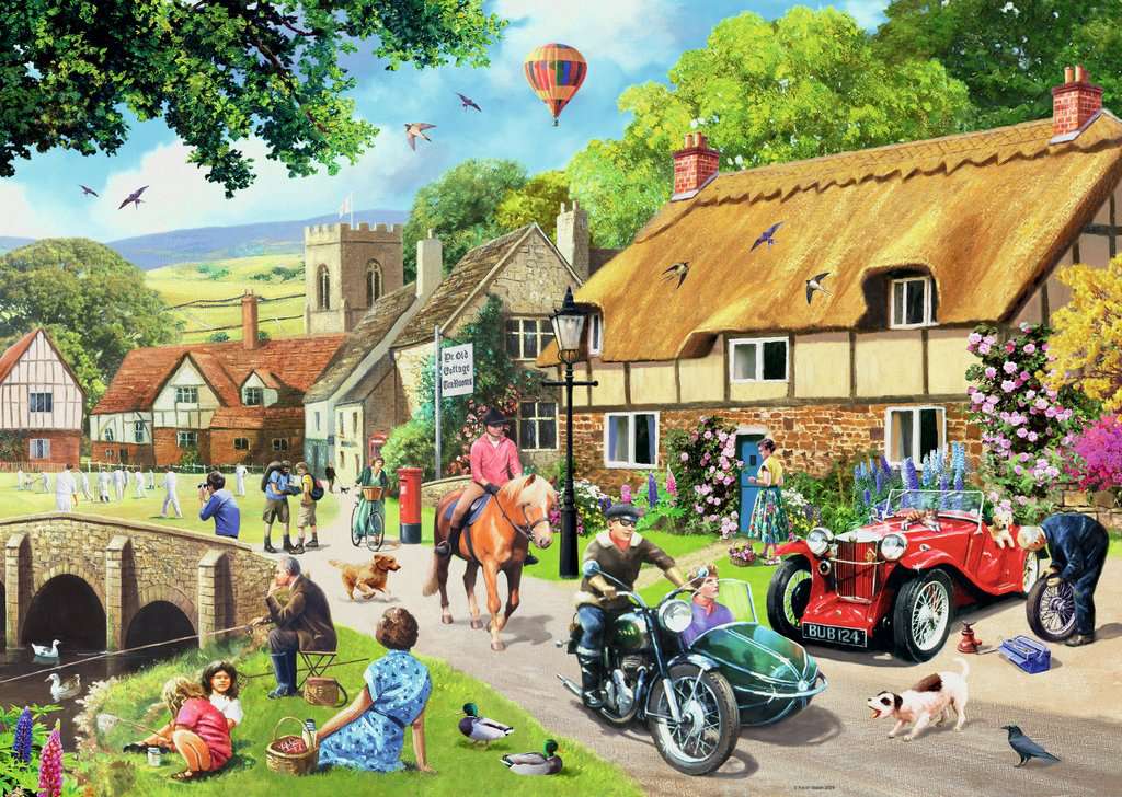 Ravensburger - Summer Village - 500 Piece Large Format Jigsaw Puzzle