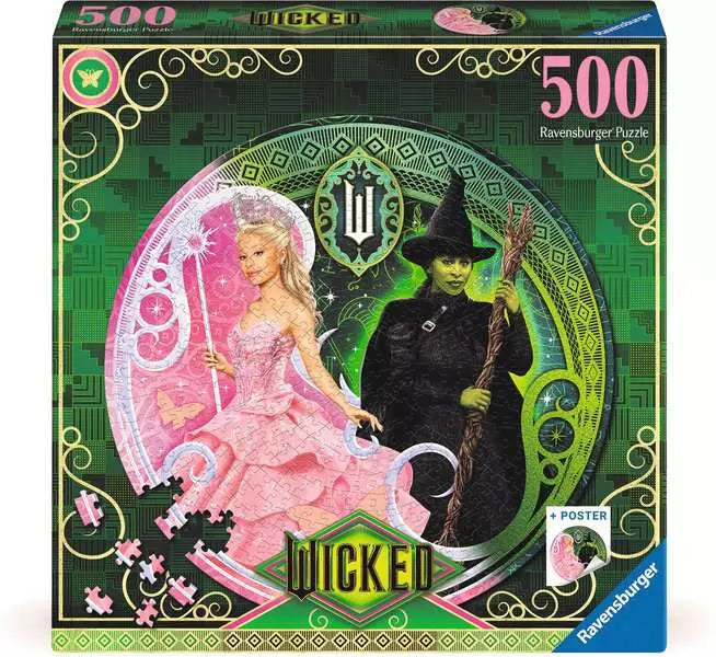 Ravensburger - Wicked the Movie - 500 Piece Circular Jigsaw Puzzle