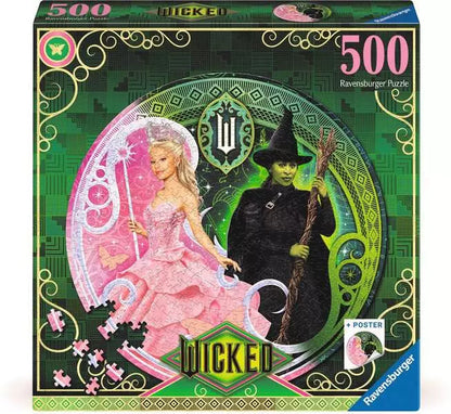 Ravensburger - Wicked the Movie - 500 Piece Circular Jigsaw Puzzle