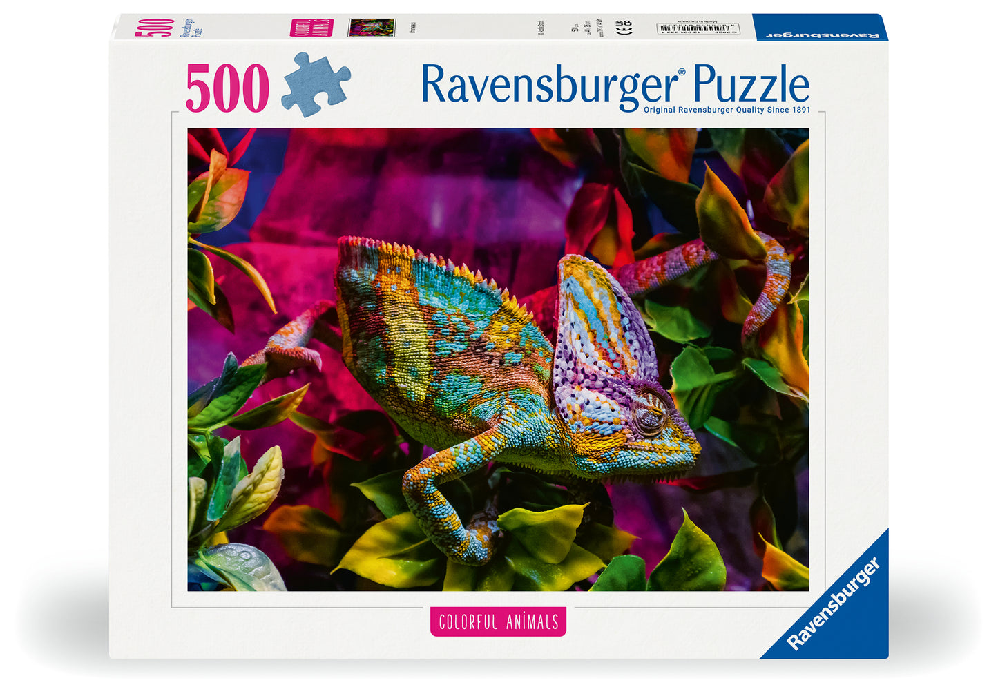 ** Pre-Order ** Ravensburger - Colourful Animals - Chameleon - 500 Piece Jigsaw Puzzle