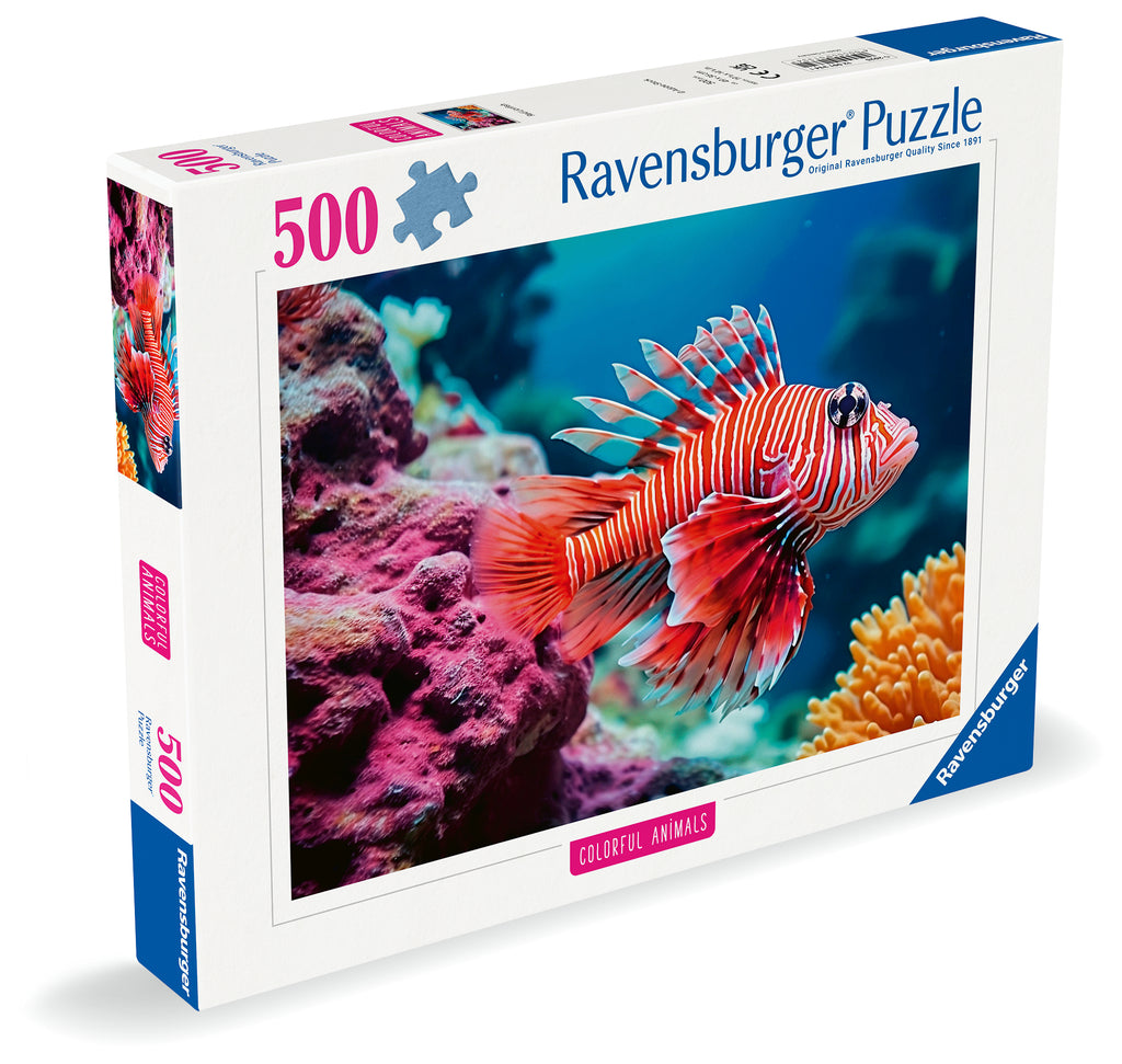 Colourful Animals: Red Lionfish – 500 Piece Jigsaw Puzzle (Ravensburger)