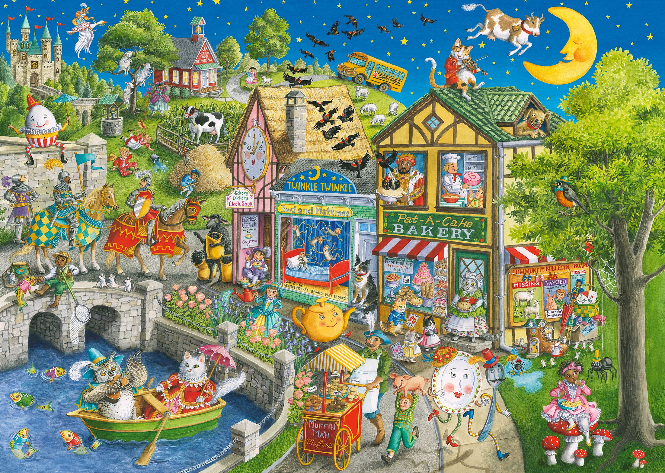 Mother Gooseville – 1000 Piece Jigsaw Puzzle (Ravensburger)