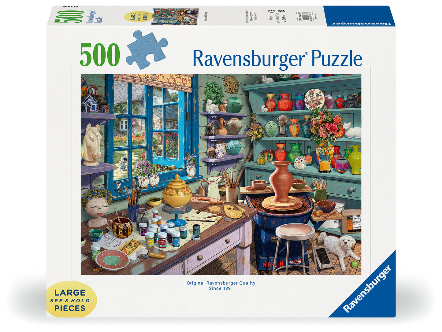 ** Pre-Order ** Ravensburger - Pottery Studio Sanctuary - 500 Piece Large Format Jigsaw Puzzle