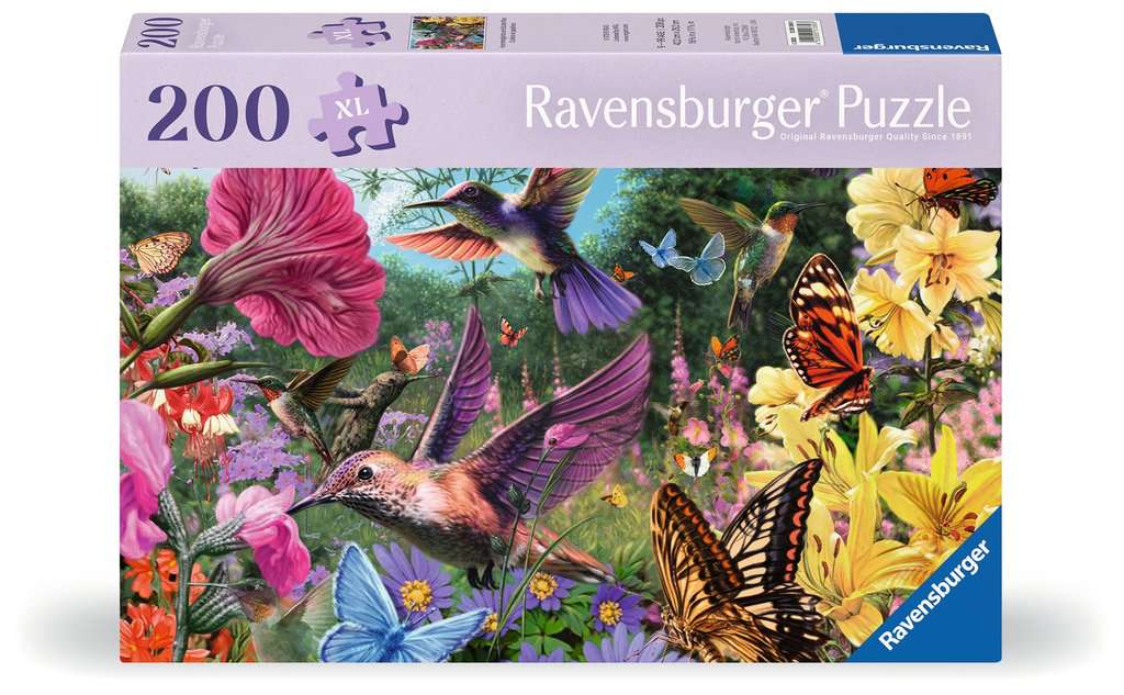 Hummingbirds and Butterflies – 200 XL Piece Jigsaw Puzzle (Ravensburger)