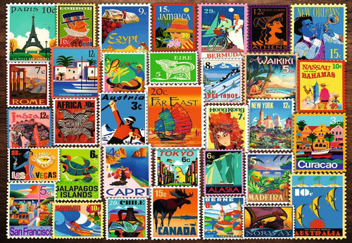 Travel Stamps – 200 XL Piece Jigsaw Puzzle (Ravensburger)