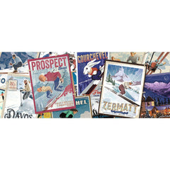 Retro Skiing - Vintage Posters Panorama - 1000 Piece Jigsaw Puzzle (Ravensburger)