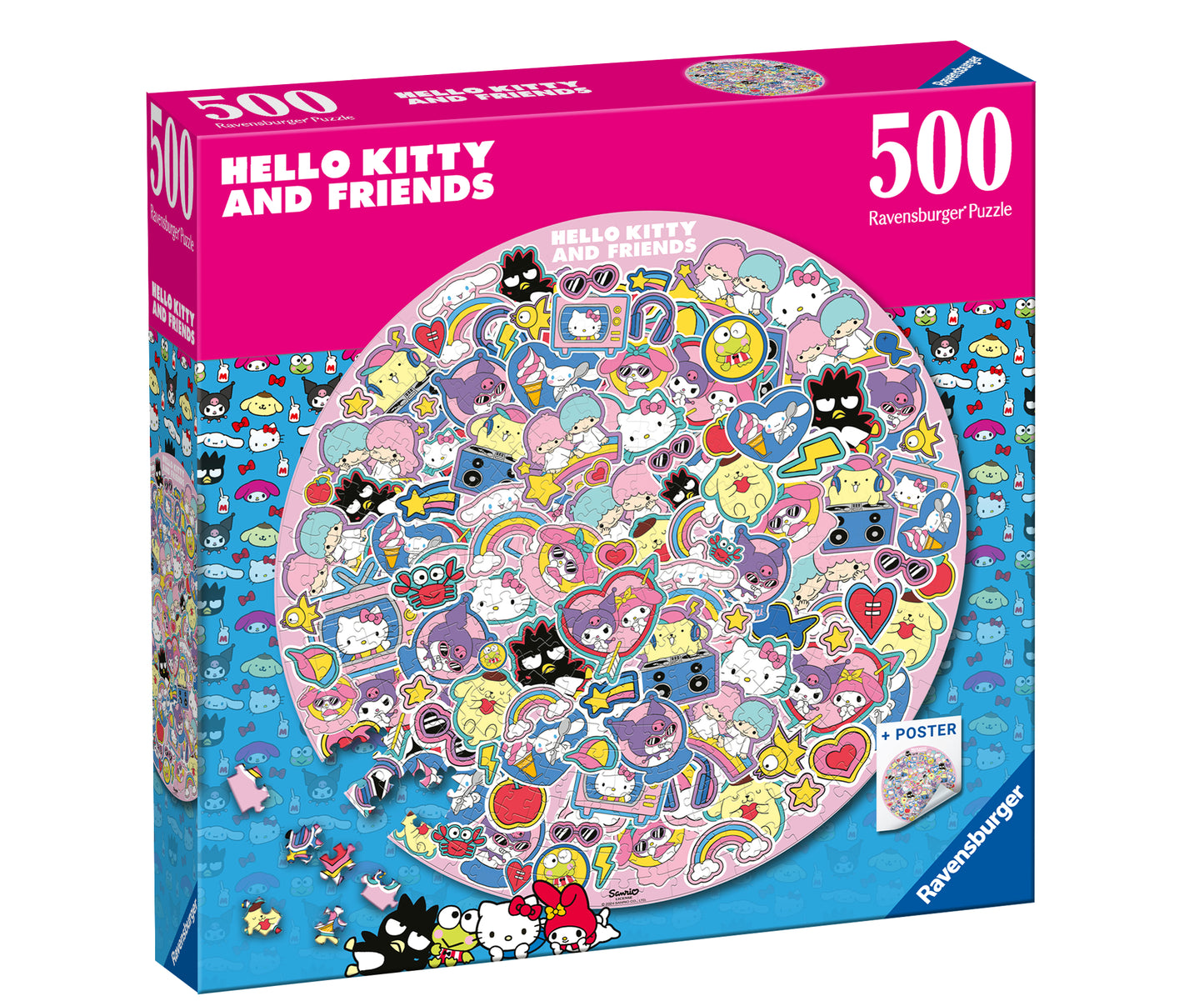 Ravensburger - Hello Kitty - 500 Piece Circular Jigsaw Puzzle