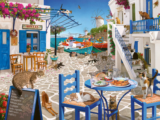 ** Pre-Order ** Ravensburger - Cat's of Mykonos - 1500 Piece Jigsaw Puzzle