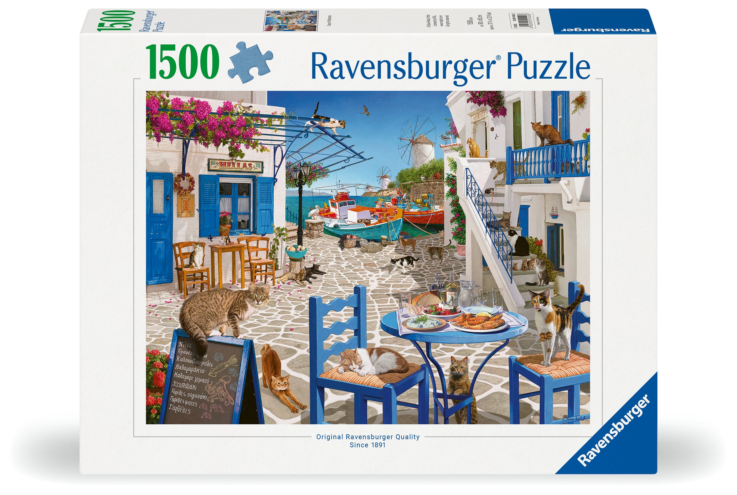 Cat's of Mykonos – 1500 Piece Jigsaw Puzzle (Ravensburger)