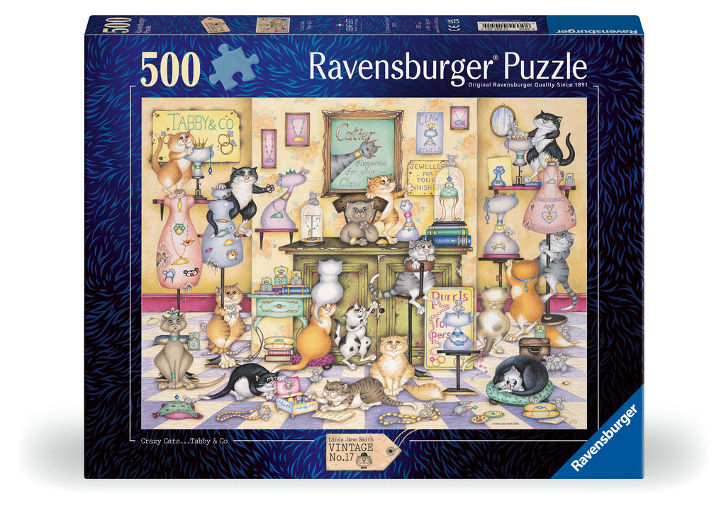 Ravensburger - Crazy Cats Tabby & Co - 500 Piece