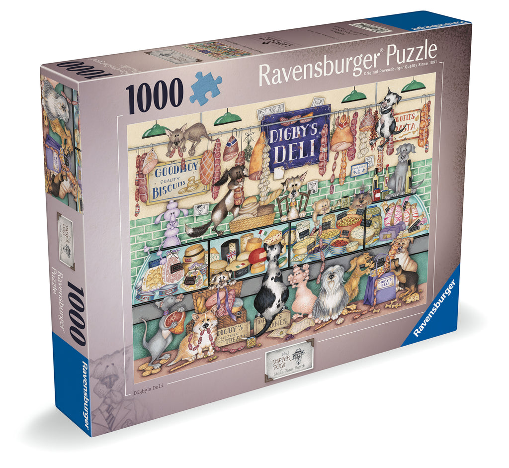 Dapper Dogs No.1. Digby’s Deli – 1000 Piece Jigsaw Puzzle (Ravensburger)