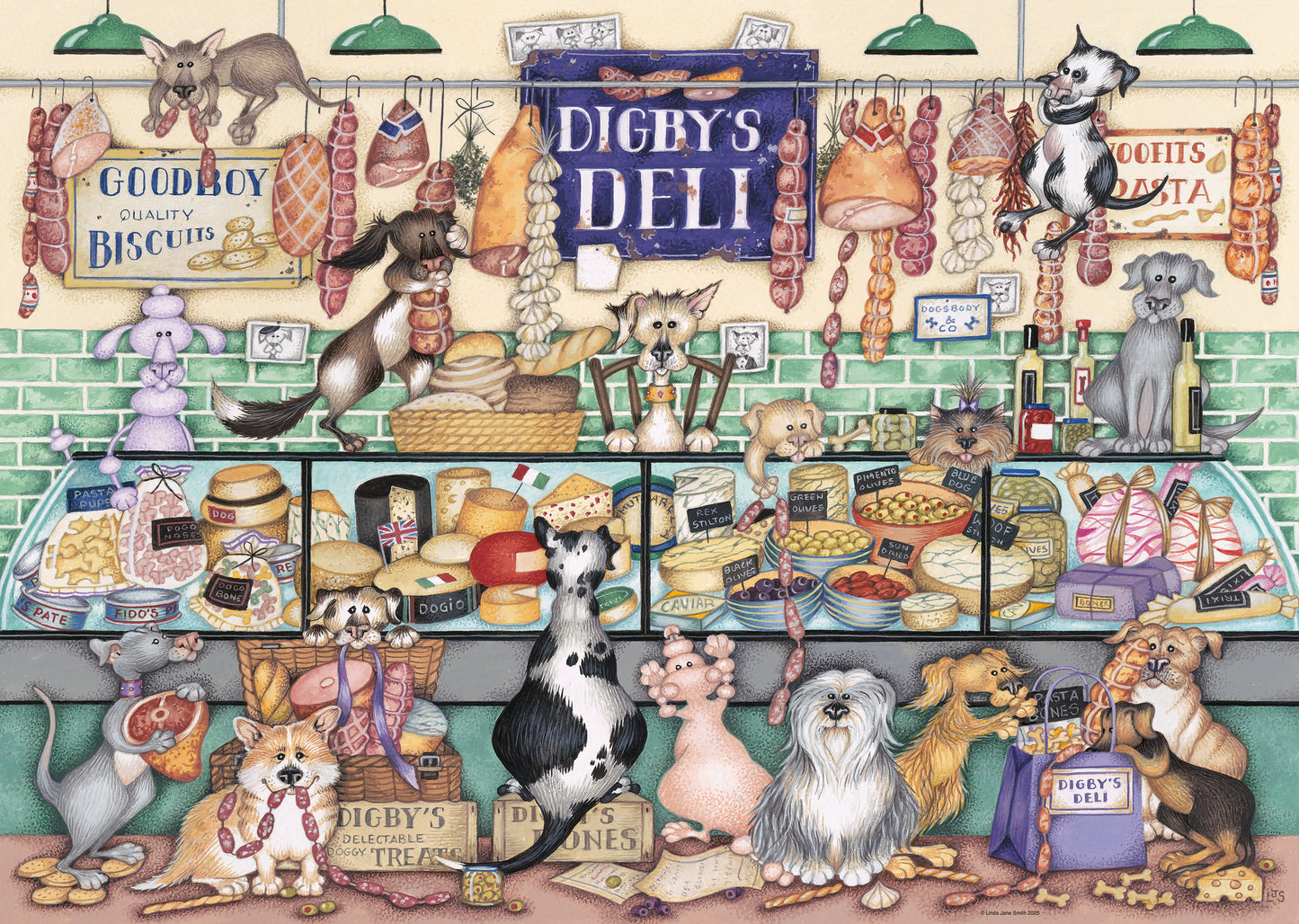 Ravensburger - Dapper Dogs No.1. Digby’s Deli - 1000 Piece