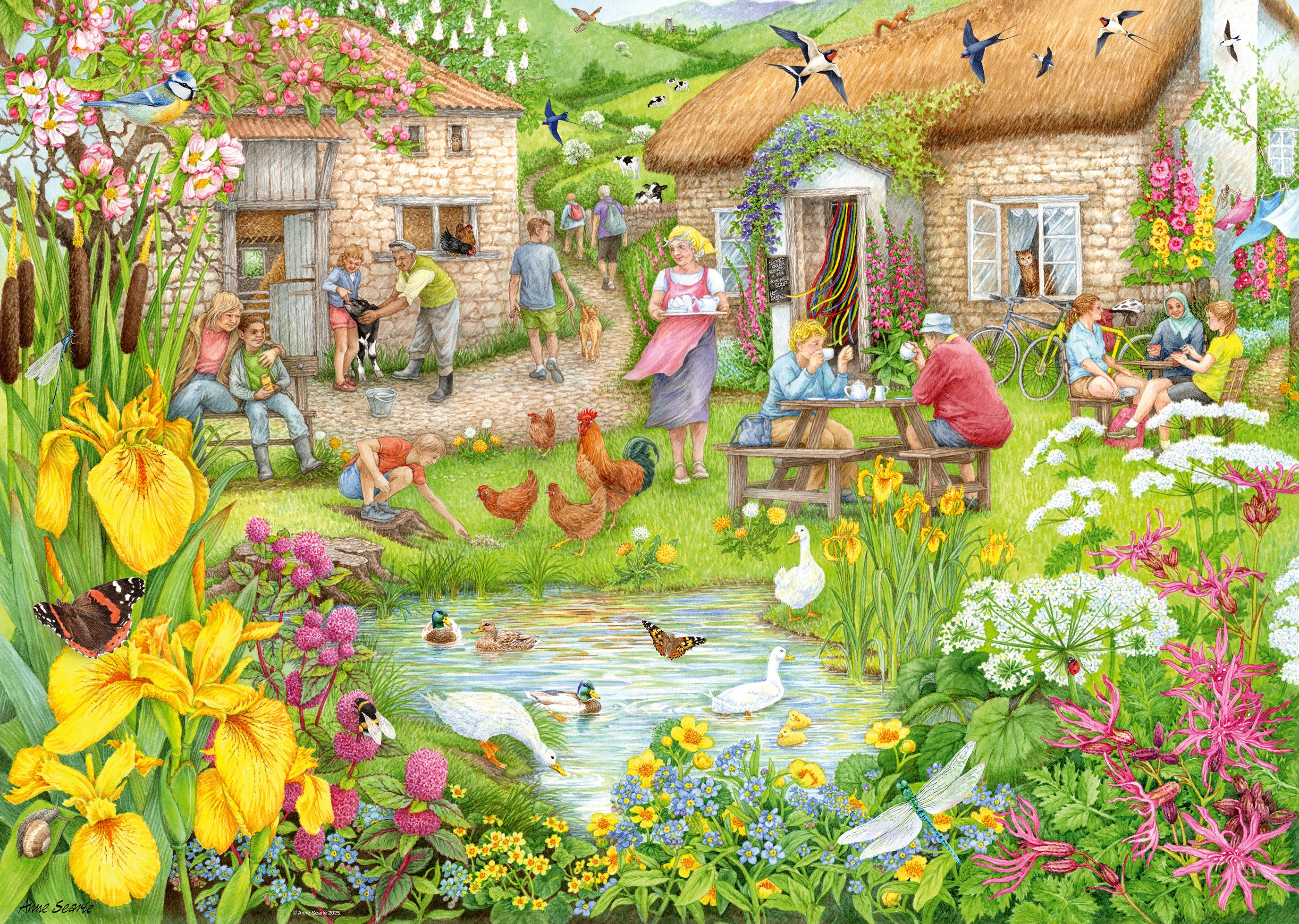 Cosy Café No.3 Valley Farm Café – 1000 Piece Jigsaw Puzzle (Ravensburger)