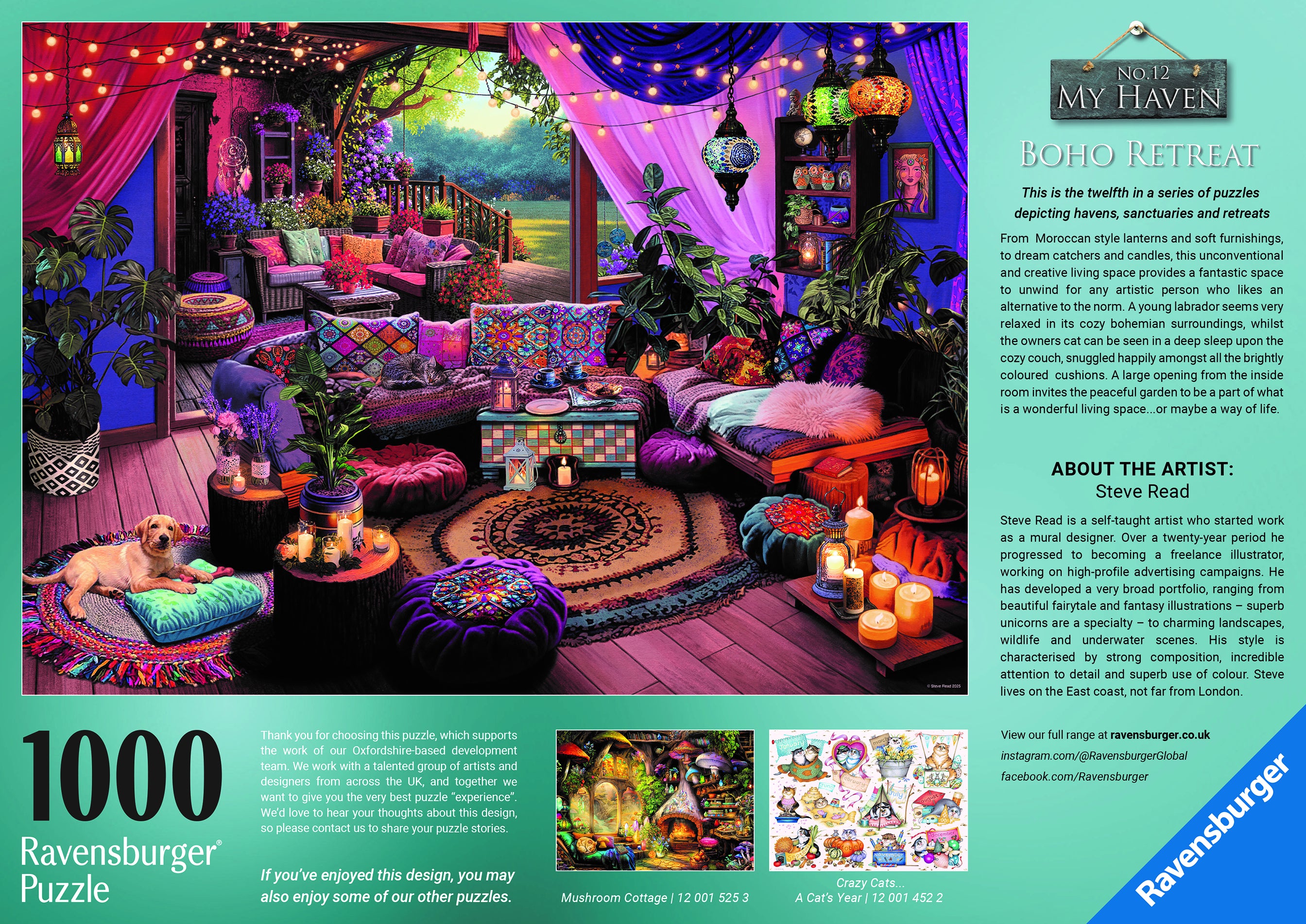 My Haven No.12 Boho Retreat – 1000 Piece Jigsaw Puzzle (Ravensburger)