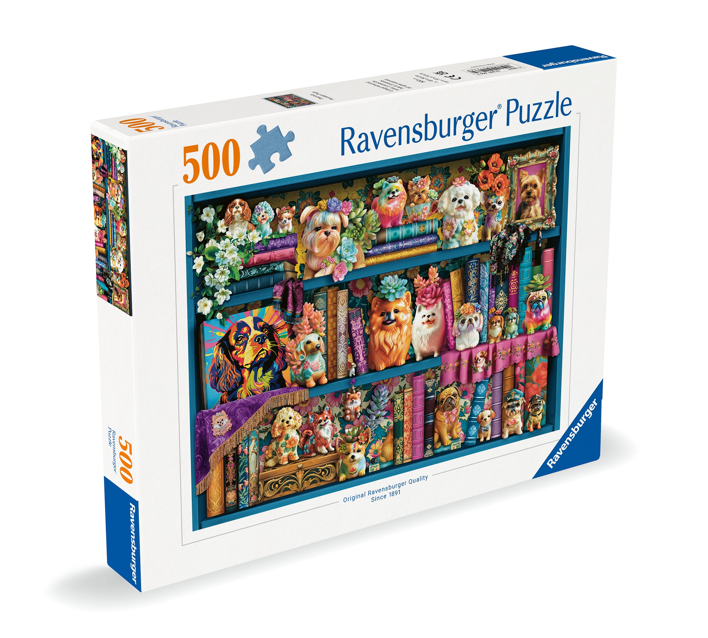 Precious Porcelain Pugs – 500 Piece Jigsaw Puzzle (Ravensburger)