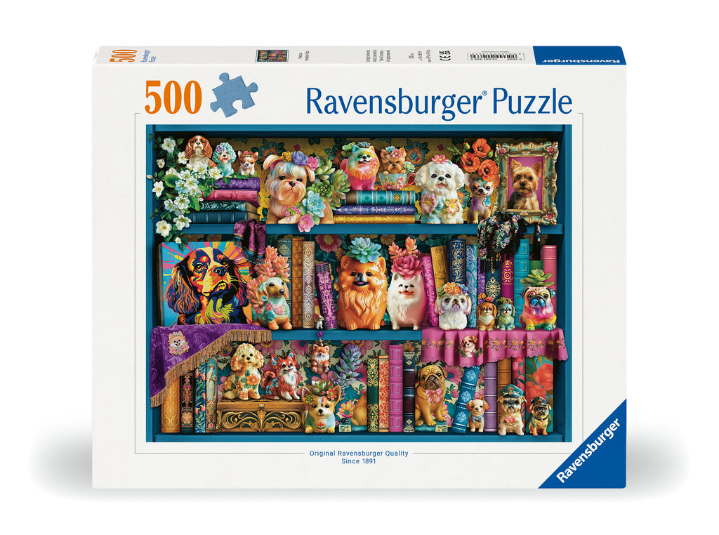 Precious Porcelain Pugs – 500 Piece Jigsaw Puzzle (Ravensburger)