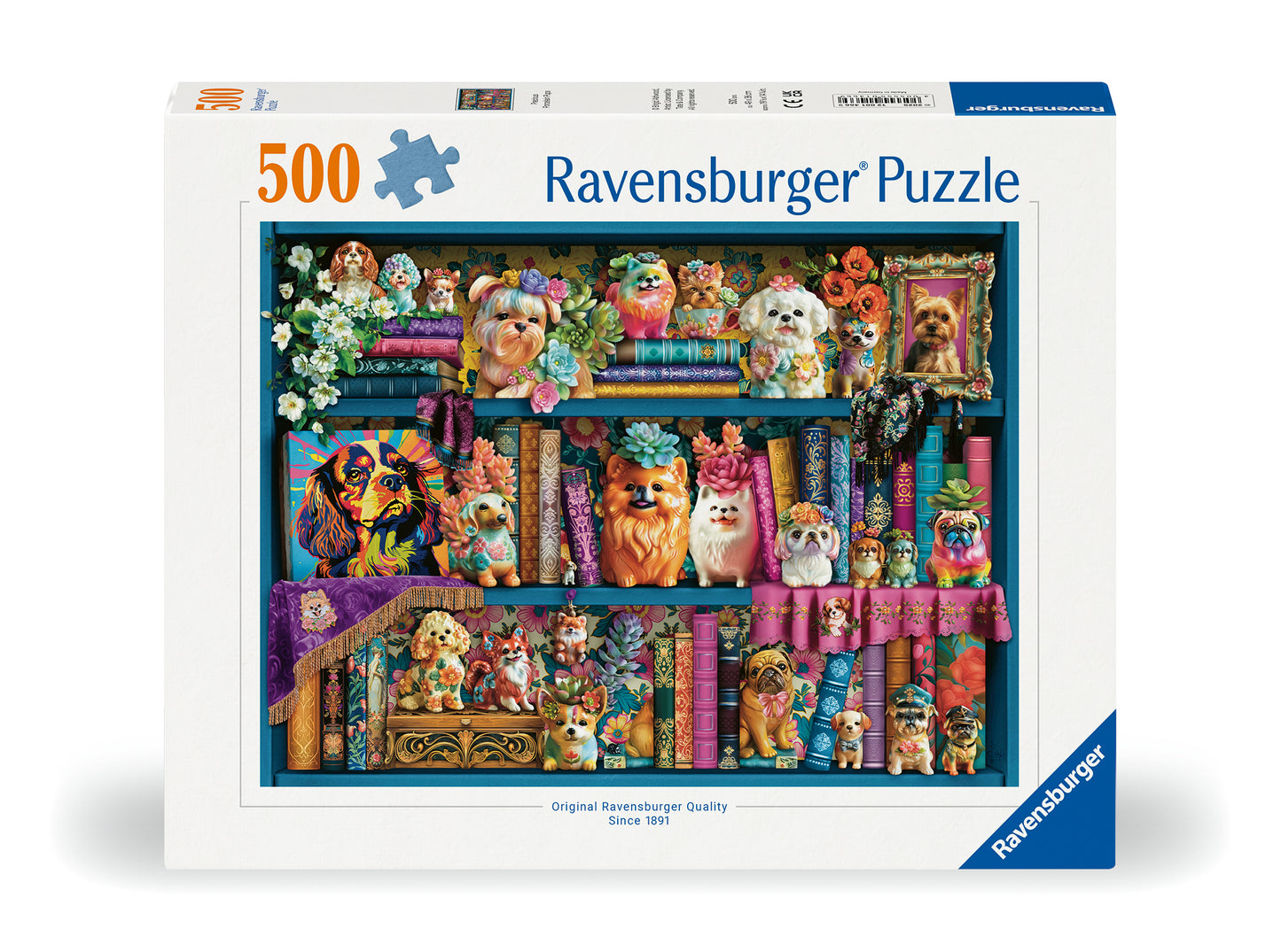 ** Pre-Order ** Ravensburger - Precious Porcelain Pugs - 500 Piece Jigsaw Puzzle