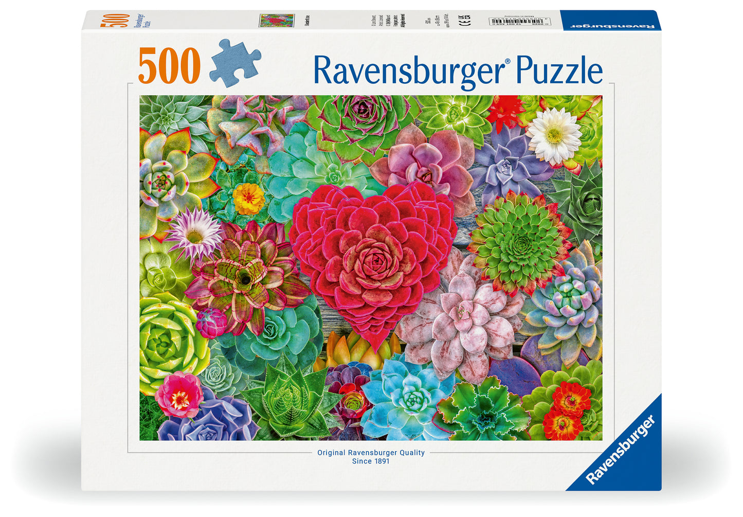 ** Pre-Order ** Ravensburger - Succulent Love - 500 Piece Jigsaw Puzzle