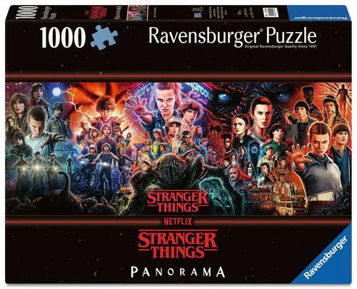 Stranger Things Panoramic – 1000 Piece Jigsaw Puzzle (Ravensburger) - Completed Puzzle
