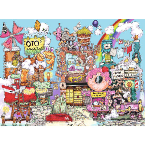 Artwork: Crazy Street No.1 – The Harbour – Puzzle Championships – 500 Piece Jigsaw Puzzle (Ravensburger)
