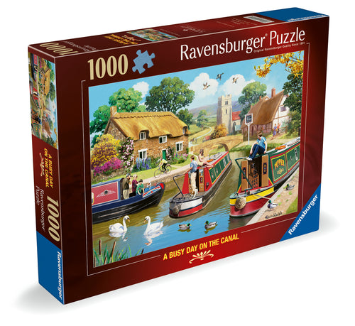 A Busy Day on the Canal – 1000 Piece Jigsaw Puzzle (Ravensburger) - Image 2