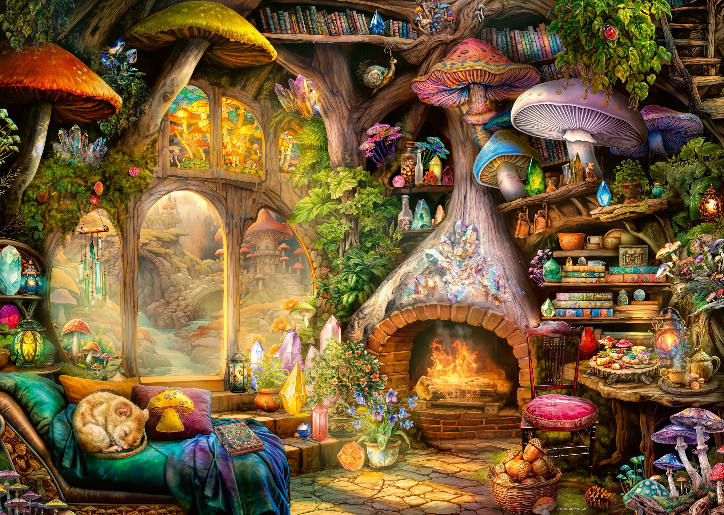 Mushroom Cottage – 1000 Piece Jigsaw Puzzle (Ravensburger)