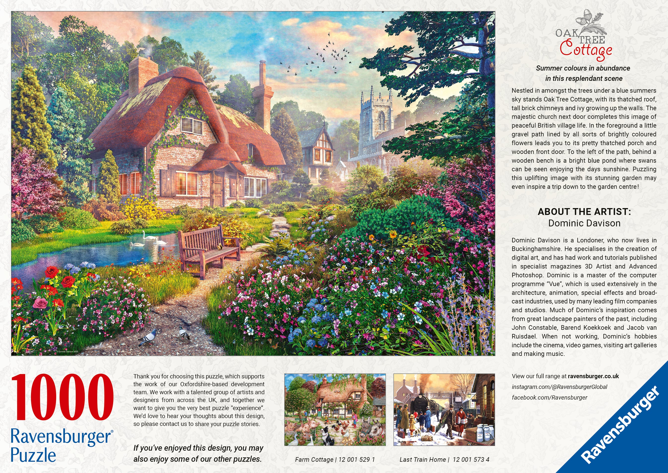 Oak Tree Cottage – 1000 Piece Jigsaw Puzzle (Ravensburger)