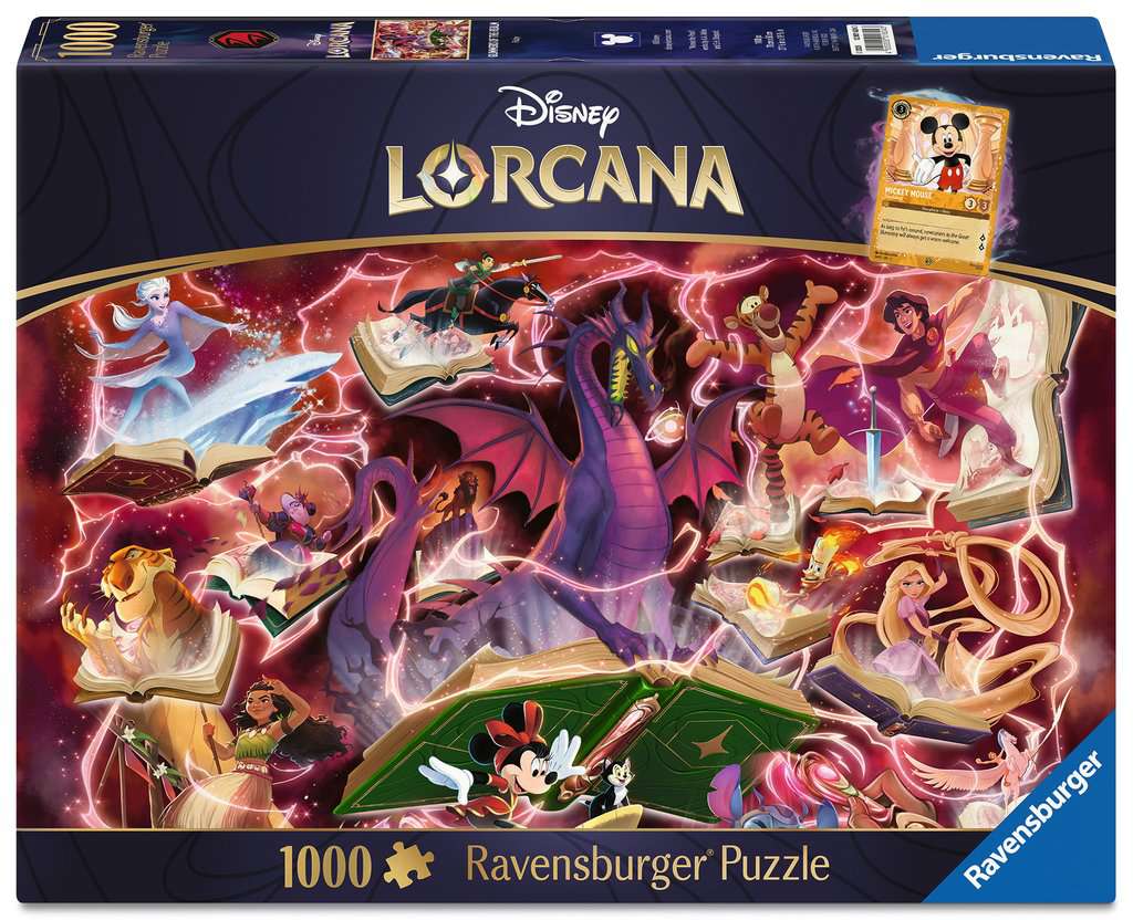 Disney Lorcana - Glimmers of the Realm: Ruby - 1000 Piece Jigsaw Puzzle (Ravensburger)