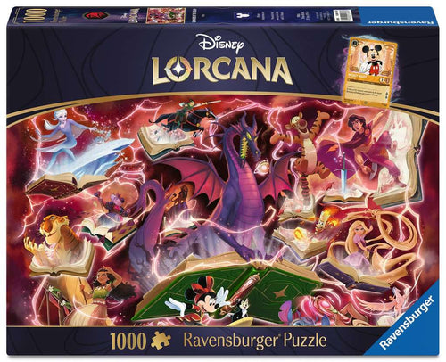 Disney Lorcana - Glimmers of the Realm: Ruby - 1000 Piece Jigsaw Puzzle (Ravensburger) - Completed Puzzle