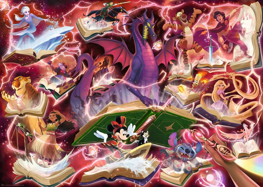 Disney Lorcana - Glimmers of the Realm: Ruby - 1000 Piece Jigsaw Puzzle (Ravensburger)