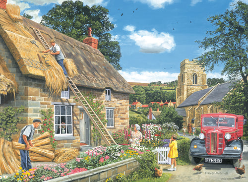 Happy Days No 9, Village Life – 4 x 500 Piece Jigsaw Puzzle (Ravensburger) - Image 2
