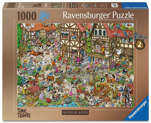 Ray's Comic Series - Time Travel No. 2 by Ray Nicholson - 1000 Piece Jigsaw Puzzle (Ravensburger) - Completed Puzzle